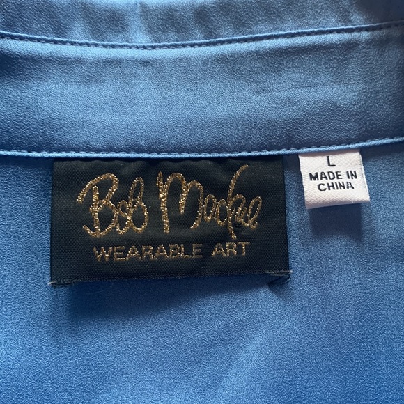Bob Mackie Wearable Art Button Up Embroidered Womenโs Blouse - Picture 7 of 9